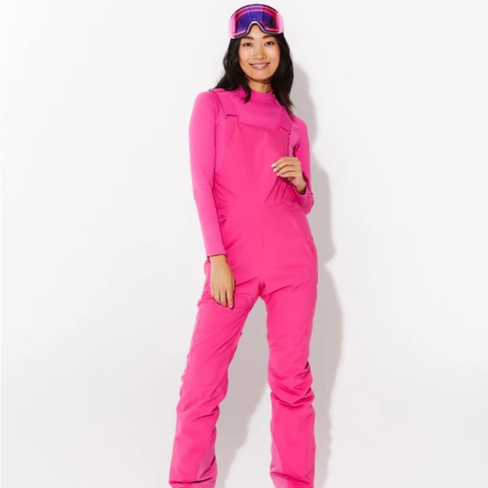 Basic Editions Hot Pink Ski Bib
